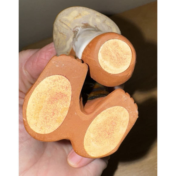 Vintage UCTCI Japan Redware Clay Pottery Boy with Mushroom Figurine READ - Picture 6 of 9